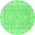 thumbnail image 1 of Ahgly Company Indoor Round Oriental Emerald Green Traditional Area Rugs, 6' Round, 1 of 4