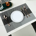 thumbnail image 5 of Table Placemat Breathable Heat-resistant PVC Gradient Design Bowl Mat for Dining Room, 5 of 8