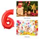 thumbnail image 4 of Naiovety 16 pulgadas Tamaño grande Oro Plata Rosa Oro Número Globo Cumpleaños Decoraciones para fiestas de bodas Globos de aluminio Niño Niño Juguete Kits de decoración para fiestas rojo seis, 4 of 6