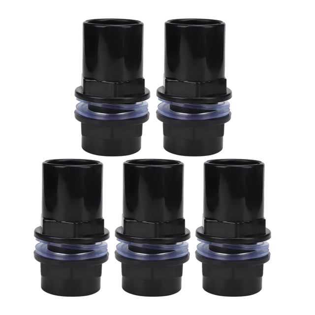 Juego de 5 conectores de tubería de agua de PVC para acuario, conector recto, accesorios para pecera (32 mm)