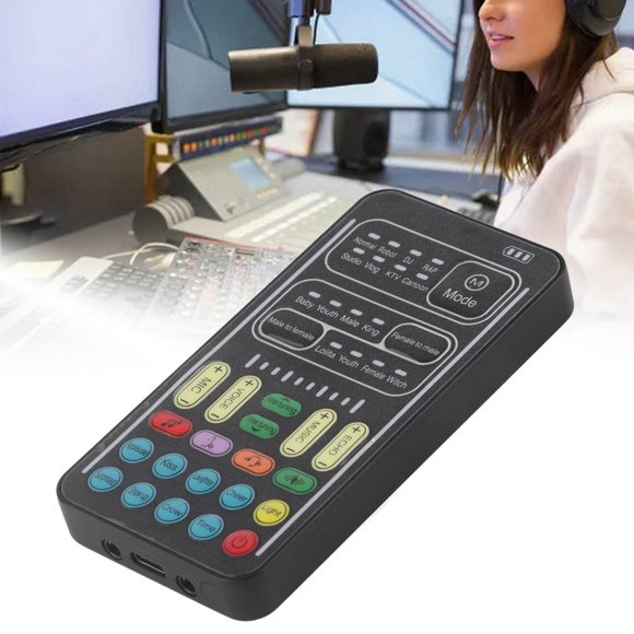 Voice Changer Set, Multifunction Portable Recording Mini Sound Card With 8 Different Sounds For Game Anchor Recording Computer