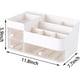 thumbnail image 2 of Organizador de maquillaje blanco con 3 cajones, almacenamiento de plástico para el cuidado de la piel y cosméticos para encimera de tocador, organización de perfumes y encimeras, 2 of 5