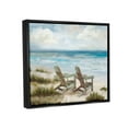 thumbnail image 4 of Stupell Industries View For Two Beach Chairs Nature Painting Black Floater Framed Canvas Art Print Wall Art, 31 x 25, 4 of 10