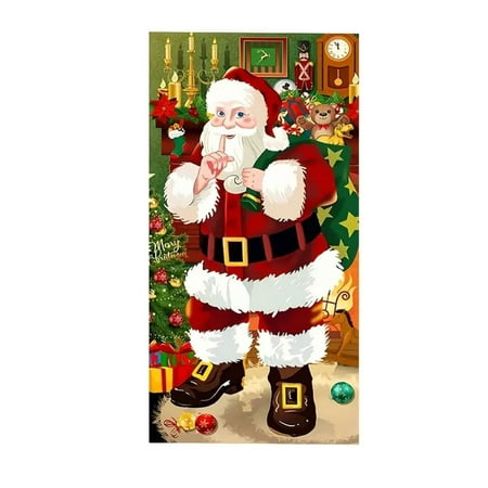 

Fufafayo Today Deals Christmas Door Panel Decorative Background Holiday Party Photo Ambience Feeling Christmas Door Sticker 35.43 X 70.86 Inch