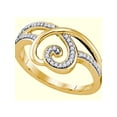 thumbnail image 1 of Bague Amour Cœur en Or Jaune 10 Kt pour Femme avec Diamants Ronds 1/6 Cttw, 1 of 1