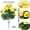 Yellow, variant on Qonioi Artificial Geranium Bush, 35cm Faux Flower Bouquet, Lifelike Crabapple Blossoms for Balcony, Courtyard, Outdoor Decor