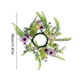 thumbnail image 3 of SLYNSHome Artificial Flowered Wreath Spring Summer Mini Floral Wedding Candle Holder Kitchen Cabinet Swags Wreath for Wedding, 3 of 7