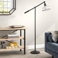 thumbnail image 1 of Henn & Hart FL0421 Frenkel Blackened Bronze Floor Lamp with Ribbed Glass Shade, 1 of 1