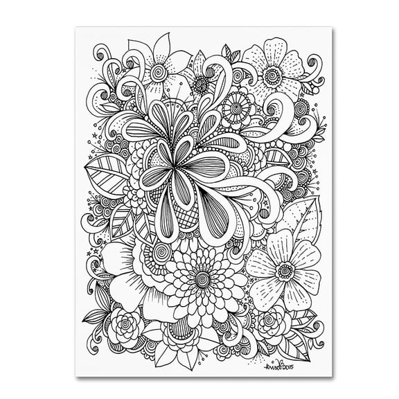 KCDoodleArt 'Zendoodle 5' 14 x 19 Canvas Art