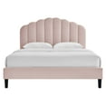 thumbnail image 4 of Modway Daisy Performance Velvet Twin Platform Bed in Pink, 4 of 10