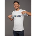 thumbnail image 2 of Galaxy Pixel Art Text Men White T-Shirt, Male Medium, 2 of 4