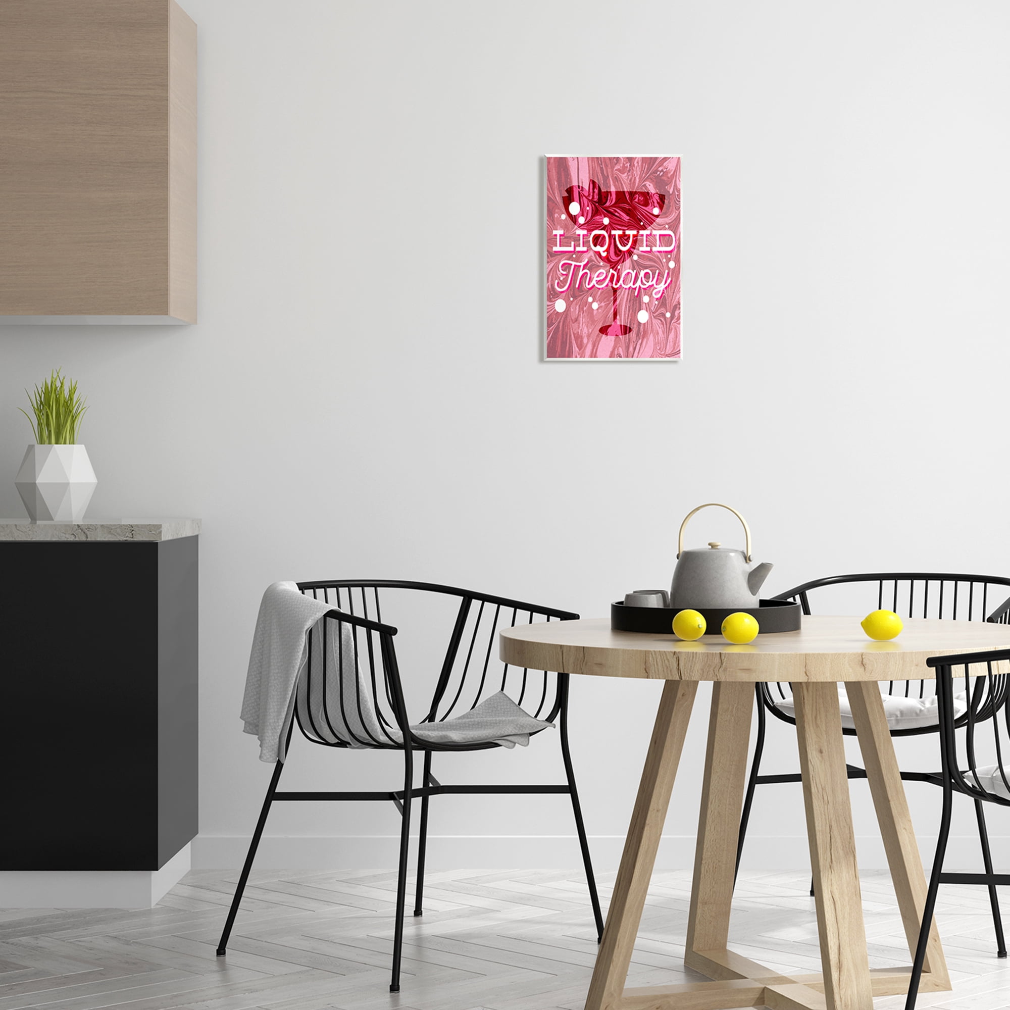 Stupell Industries Liquid Therapy Bold Pink Cocktail Food & Beverage Painting Unframed Art Print Wall Art