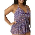 thumbnail image 2 of Women's Plus-Size Mesh Open Front Halterkini Swimsuit Top, 2 of 6