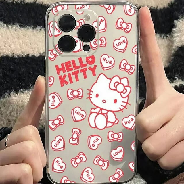 Étui de Téléphone Transparente Hello Kitty pour iPhone 13 12 Pro Max Mini 11 Pro X XR TP Max 6 6S 7 8 Plus Se2