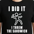 thumbnail image 3 of Man Throws Sandwich T-Shirt – Humorous Food Theme – Casual Unisex Wear, 3 of 6