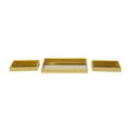 thumbnail image 7 of DecMode 12"W, 2"H Polypropylene Glam Tray, Gold, 3-Piece, 7 of 7