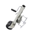thumbnail image 1 of 6 Inch Double Solid Wheel Sidewind Round Swivel Trailer Jack With Bolt On Capacity 650KG Wheel Boat RV Parts Accessories ,Easy Operate, 1 of 6