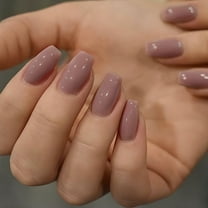 Creative Solid Color 24 Pieces Trapezoidal Nail Tips