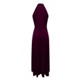 thumbnail image 3 of Adeawade Summer Dresses For Women Sleeveless Off Shoulder Slit Dress Formal Evening Gown Party Guest Attire Crewneck Dresses Fashion Wear L Red, 3 of 4