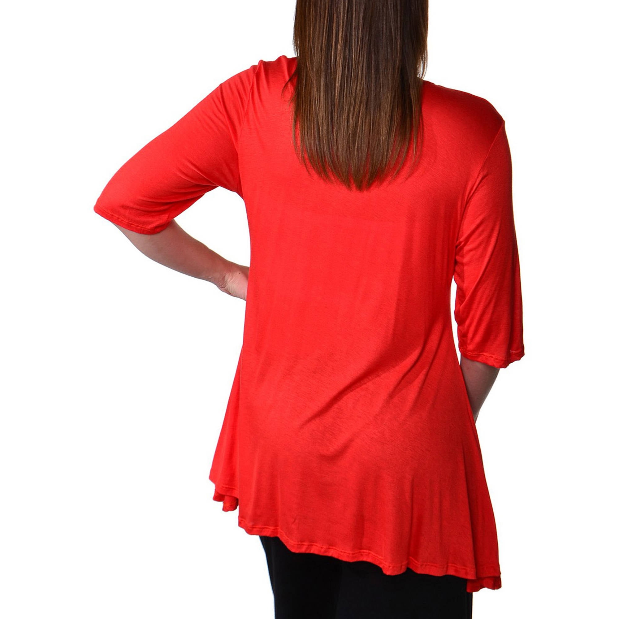 Women's Plus Size Elbow Sleeve Tunic