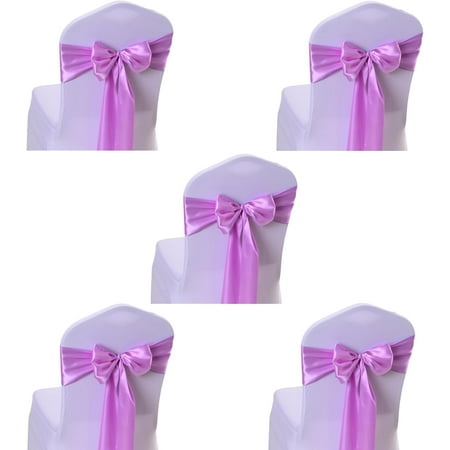 

5Pcs Chair Sashes Knots Band Chair Bows for Wedding Party Banquets Event Country Wedding Chair Decorations