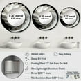 thumbnail image 4 of Designart "Onyx Ocean Passage In Black And White" Nautilus White Large Round Mirror - Round Bedroom Mirror Wall Decor - Modern Round Printed Mirror - 23" x 23", 4 of 6