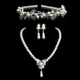 thumbnail image 2 of Colr con pers de cristal, pendientes, boda de graduación, conjunto Zulema Collar pendientes establecidas, 2 of 8