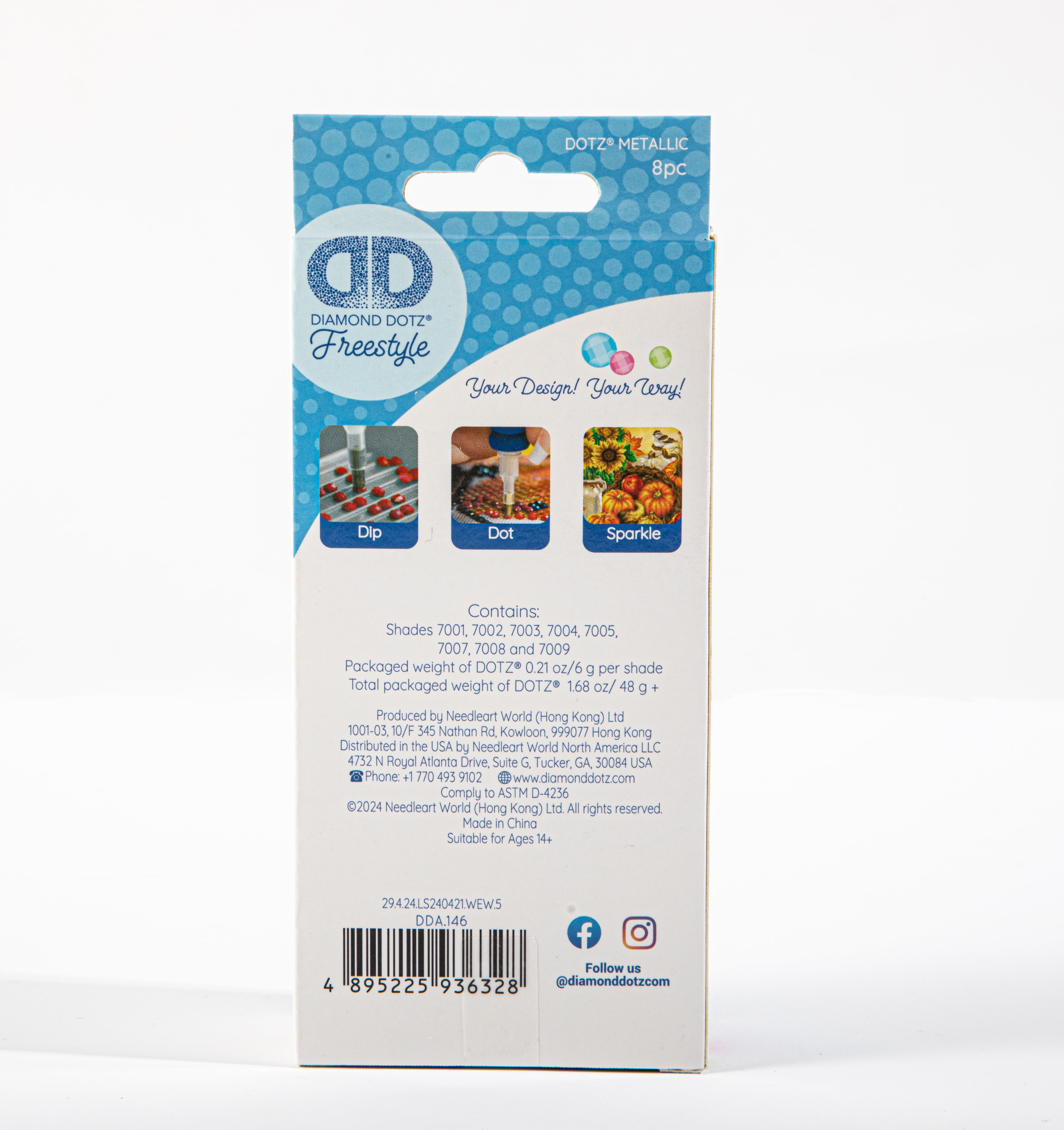DIAMOND DOTZ® Freestyle DOTZ® Pack - Metallic - 8 Cylinders