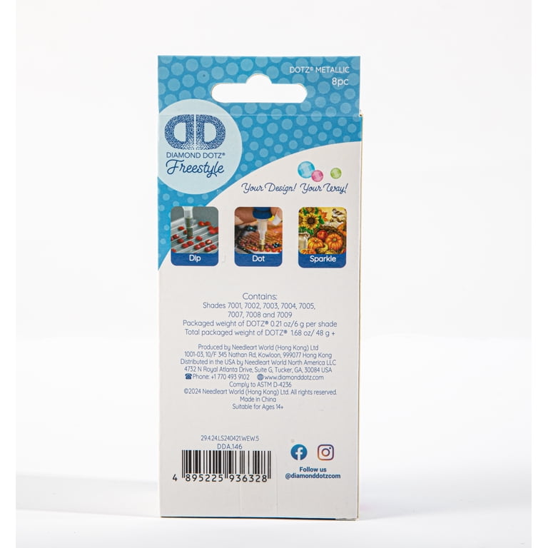 DIAMOND DOTZ® Freestyle DOTZ® Pack - Metallic - 8 Cylinders