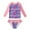 Pink, variant on FLMEI 4-9 Years Girls Printed Swimsuit Rash Guard Long Sleeve Swimwear Beach Two Piece Bathing Suit for Toddler Kids