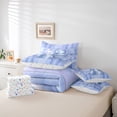 thumbnail image 6 of Manfei Teens Female Kawaii Bow Knot Twin Bedding Sets 7-Piece,Dreamy Princess Bedding Comforter Set Microfiber,Love Heart Print Stripes Breathable Sheet Sets,Lightweight Room Decor,Reversible, 6 of 8