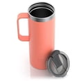 thumbnail image 2 of RTIC 20 oz Coffee Travel Mug with Lid and Handle, Stainless Steel Vacuum-Insulated Mugs, Leak, Spill Proof, Hot Beverage and Cold, Portable Thermal Tumbler Cup for Car, Camping, Coral, 2 of 5