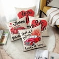 thumbnail image 2 of Sunmdecor Valentines Day Pillow Covers 18x18 Set of 4,Double-Sided Printing Valentine Pillow Covers 18x18,Heart Pillow Covers 18x18 Valentine Pillow Covers Set of 4\u2026, 2 of 5