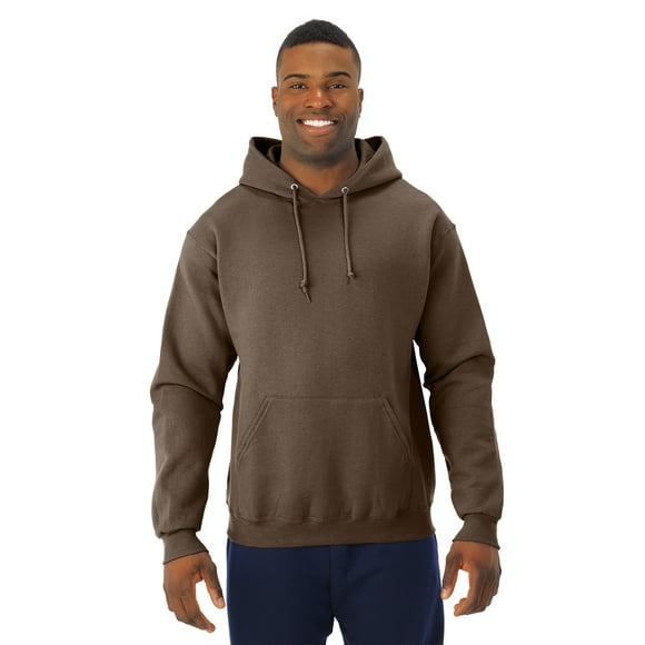 Jerzees Mens NuBlend Pull Over Hooded Sweatshirt, L, Chocolate