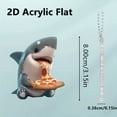 thumbnail image 5 of YOHAVEN Pizza Sharks Keychain Pendant Acrylic Car Pendant Funny Flat Ornament Novelty Gift Keychain Accessories for Bags Car Keys Holiday Favors Christmas Bulk Cute Christmas Decorations Gift Ideas, 5 of 5