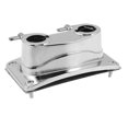 thumbnail image 1 of HEALEEP Base Para Soporte De Pata De Bombo Doble En Metal Plateado Con Montaje Universal Para Batería, 1 of 7