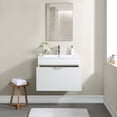 thumbnail image 6 of Stufurhome Delilah Gloss White 30 inch Wall Mounted Single Sink Bathroom Vanity, No Mirror, 6 of 8