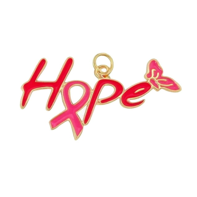 asddcavvf Cancer Awareness Ribbon Hanging Ornament Ribbon Inspirational for Women Support Ornament Thanksgiving Centerpiece Cornucopia Glitter Garland Beads