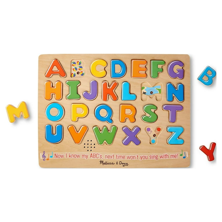 Melissa & Doug Wooden Alphabet Sound Puzzle - Wooden Puzzle With