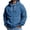 Blue, variant on Oversized Full Zip Hoodies Mens Long Sleeve Drawstring Hooded Sweatshirt Baggy Waffle Knit Fall Winter Drawstring Athletic Jackets for Men