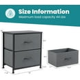 thumbnail image 6 of edx Nightstand Set of 2, Versatile Nightstand with 2 Drawers - Ideal for Bedroom, Living Room, Closet, Entryway, Grey, 6 of 8