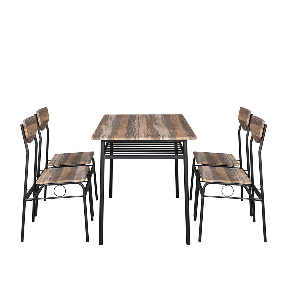 Kadyn 5 PC Dining Set, Dining Table and Chair Set for 4, Kitchen Table Sets with 4 Chairs, Natural Kadyn 5 PC Dining Set, Dining Table and Chair Set for 4, Kitchen Table Sets with 4 Chairs, Natural