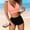 A_ Khaki, variant on Women's V Neck Solid Bikini Swimsuit, Padded Wireless Crisscross Back Tie 2 Piece Bathing Suit for Summer Pool Parties Navy XL