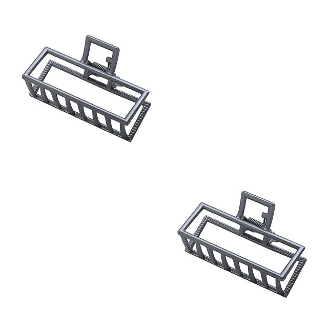 QualitChoice Pinces à Cheveux Mode Grand Style Simple Portable Ornements Géométriques pour la Saint-Valentin Barrettes pour Femmes Noir/rectangle 2Set