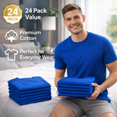 thumbnail image 5 of SOCKS'NBULK Mens Cotton Crew Neck Short Sleeve T-Shirts Mix Colors Bulk Pack, 5 of 7