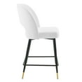 thumbnail image 3 of Modway Rouse Performance Velvet Counter Stool in White, 3 of 7