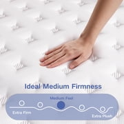 GUUKIN 12 inch Twin Mattress, Memory Foam & Spring Hybrid Medium Comfort Twin Size in a Box,Adult
