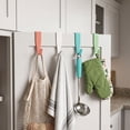 thumbnail image 6 of 4pcs Over The Door Cabenit Drawer Hooks Carbon Steel Hanger Hook No Drill Cabinet Drawer Organizer Easy to Install Hook for Hanging Stocking Clothes Towels Kitchen Cabinet Bathroom Door, 6 of 7