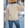 thumbnail image 2 of Cupshe Apricot V-Neck Long Sleeve Sweater, Size S-XL, 2 of 5