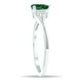 thumbnail image 3 of SZUL Women's Emerald and Diamond Tierra Ring in 10K White Gold, 3 of 5